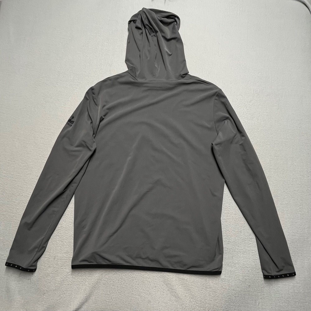 New Greyson Clothiers Mens Performance Hoodie Gray Wolf Logo Swan 1924 Size M - Picture 8 of 9